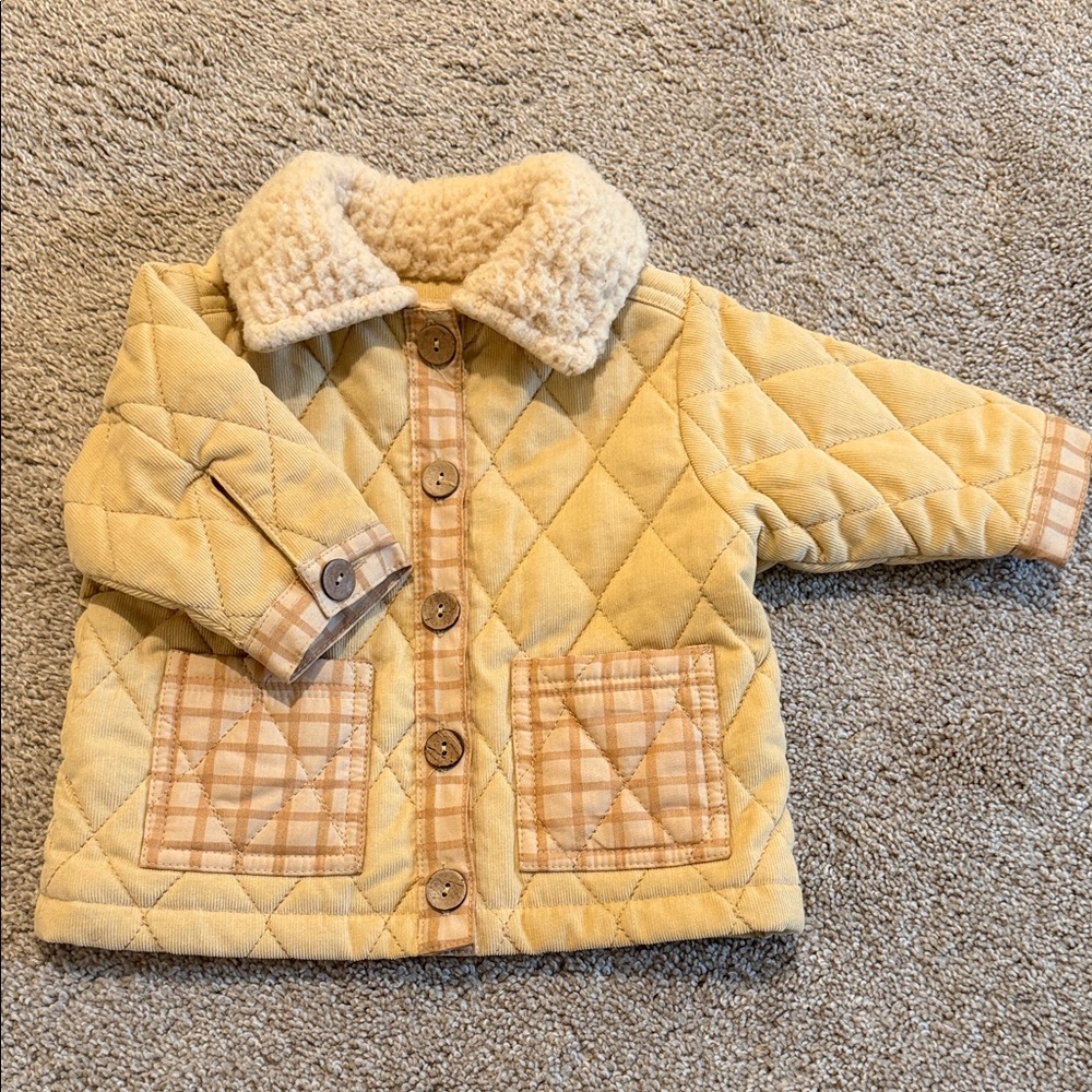 Wild Wawa Beige Sherpa-Lined Jacket